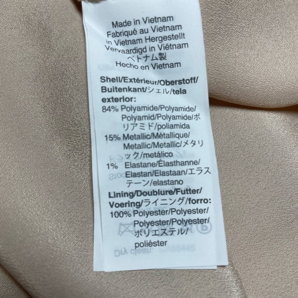 New W/O Tags J.Crew Tie-neck top in metallic lace AG852 ASHEN KHAKI $89.50 Sz M - Picture 7 of 10